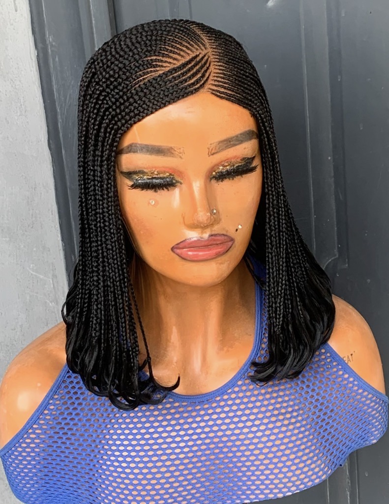 Side feed-in cornrows